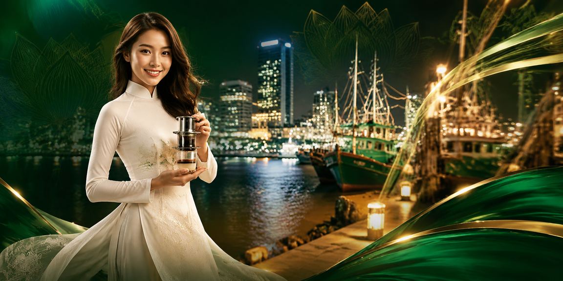 Người phụ nữ mặc áo dài truyền thống Việt Nam trải nghiệm casino trực tuyến tại Nha Trang